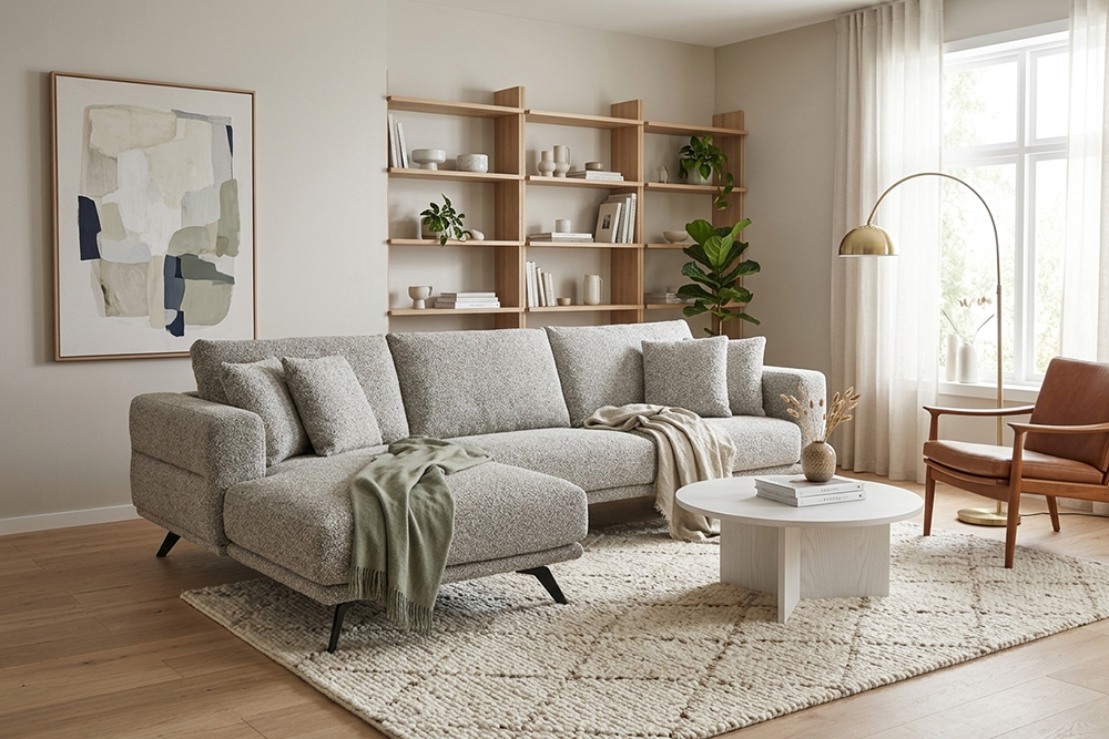 Corner Sofa (Used Fabric) (New Cover)