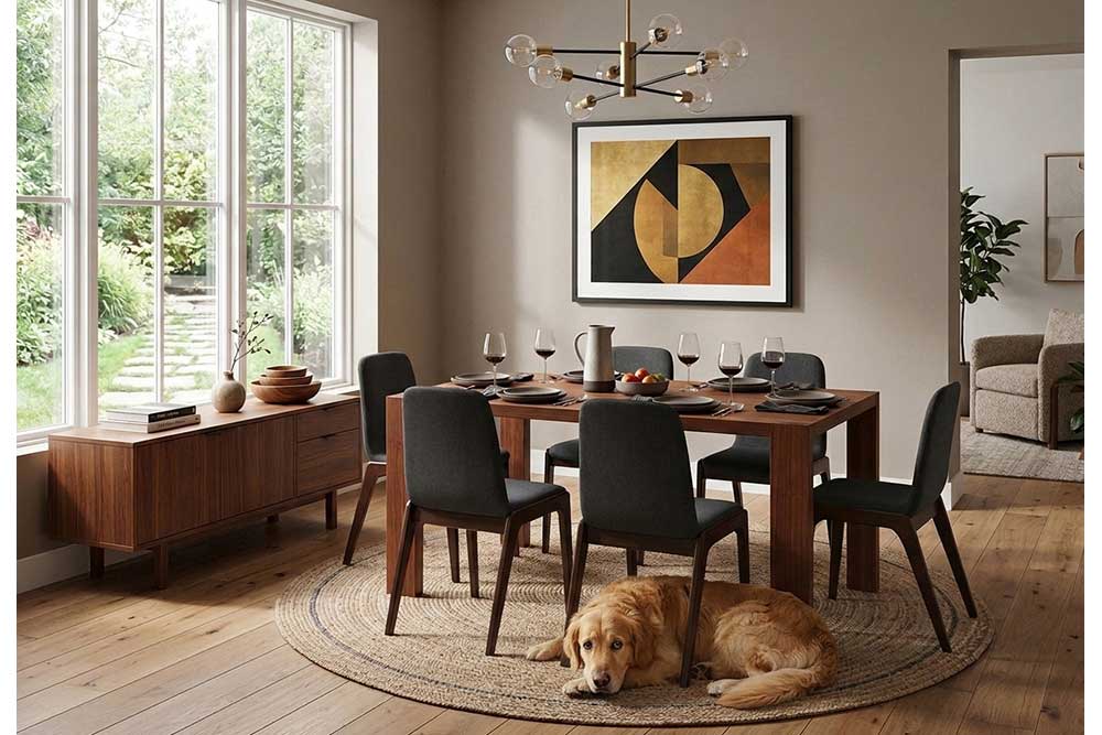 Dining Table with 6 chairs (Used)